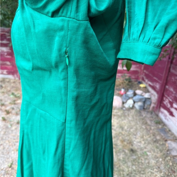 Moulinette Soeurs- Anthropologie- Emerald Green Dress- Size 10 US- Stunning! - Picture 3 of 9